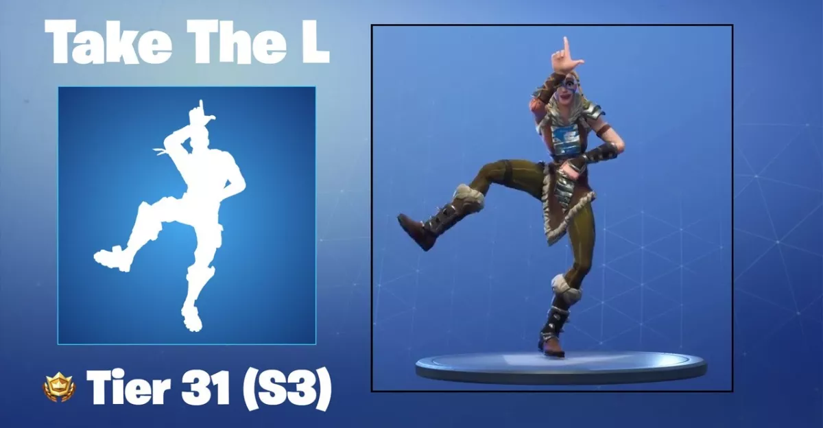 Take the L emote ve Fortnite