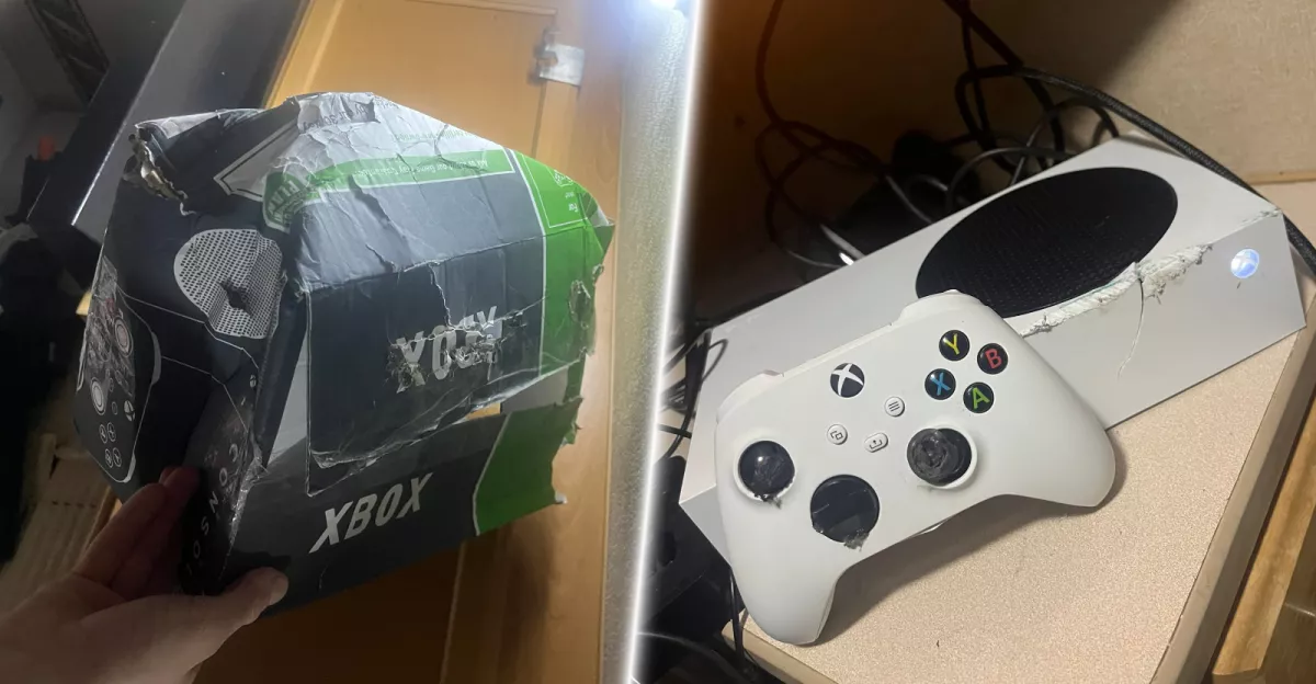 Xbox konzole po srážce s nákladním vozem