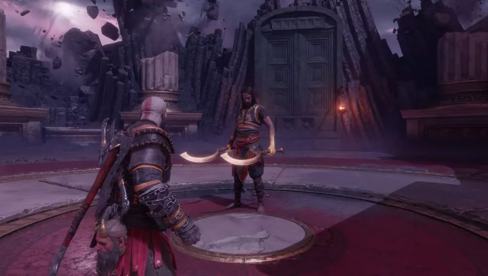 Chopeš (zbraň původem z Egypta) ve hře God of War Ragnarök: Valhalla